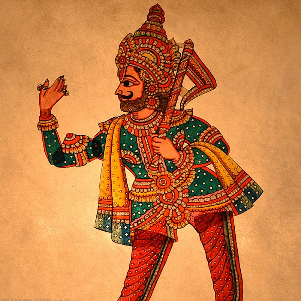 Handmade leather Puppet Vishnu Dashavatar - balram