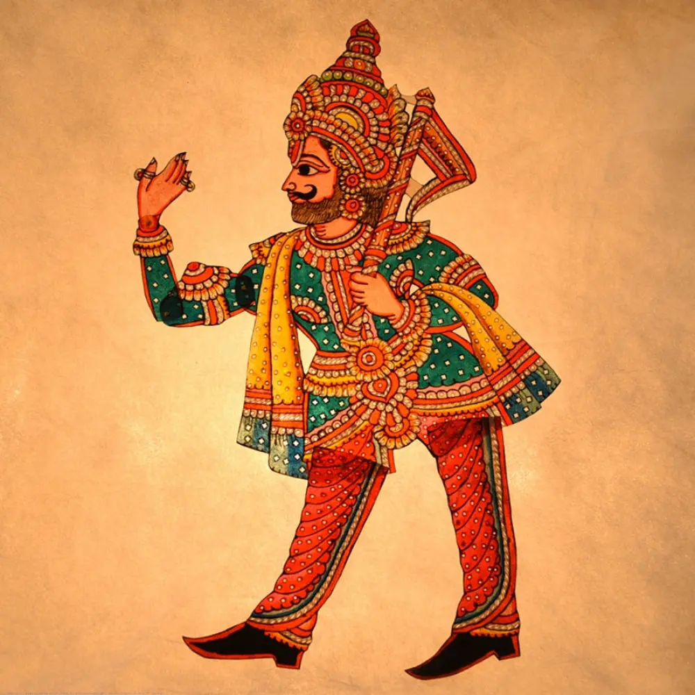 Handmade leather Puppet Vishnu Dashavatar - balram