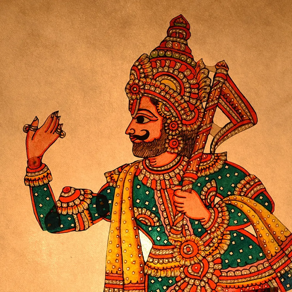 Handmade leather Puppet Vishnu Dashavatar - balram