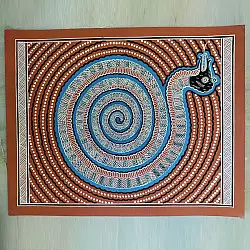 Mandana Art - Painting ~ Snake ( 11 x 14 inch)