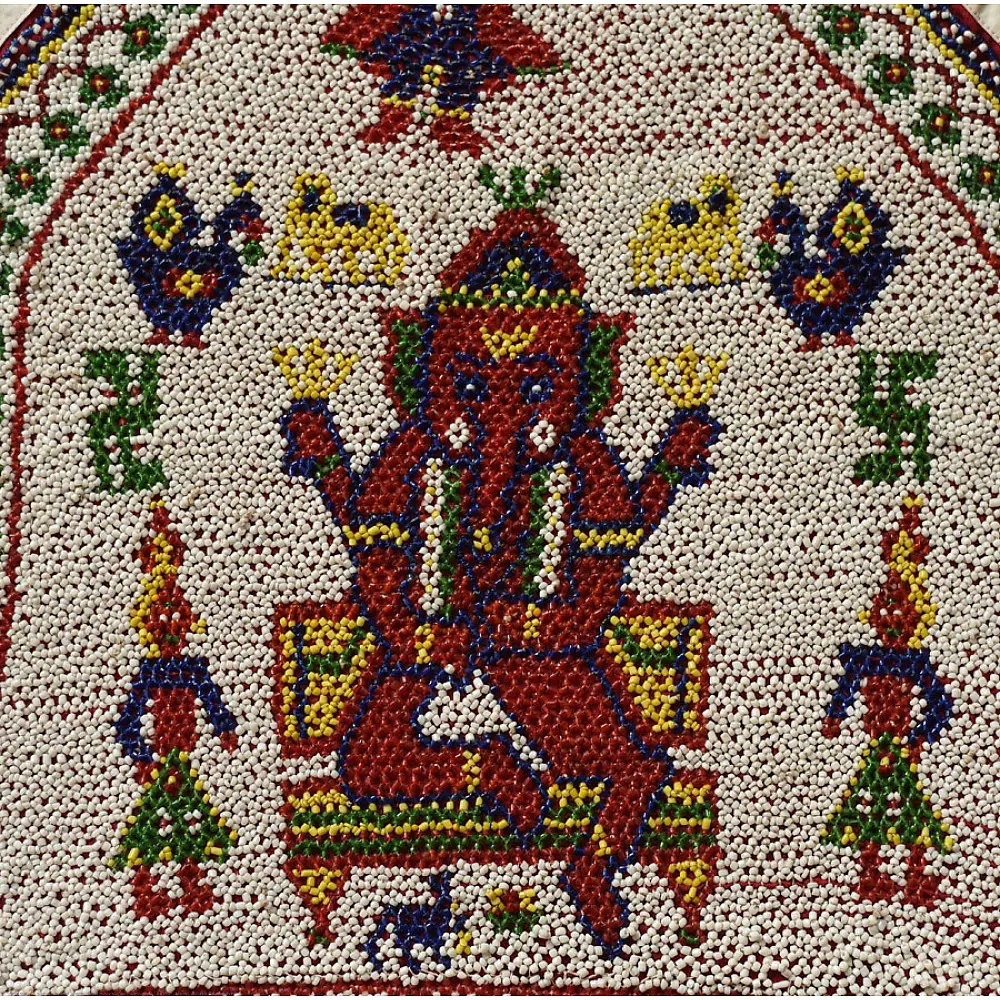 Bead Work ~Antique Hanging - Ganesha Wall Hanging / Chakda