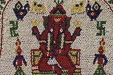  प्राचीन | Antique Bead Hanging - Ganesh ji Chakda (24 x 20 inch)