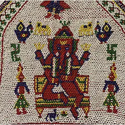  प्राचीन | Antique Bead Hanging - Ganesh ji Chakda (24 x 20 inch)