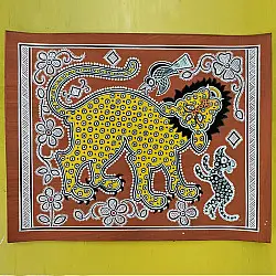 Mandana Art - Painting ~ Lion ( 11 x 14 inch)