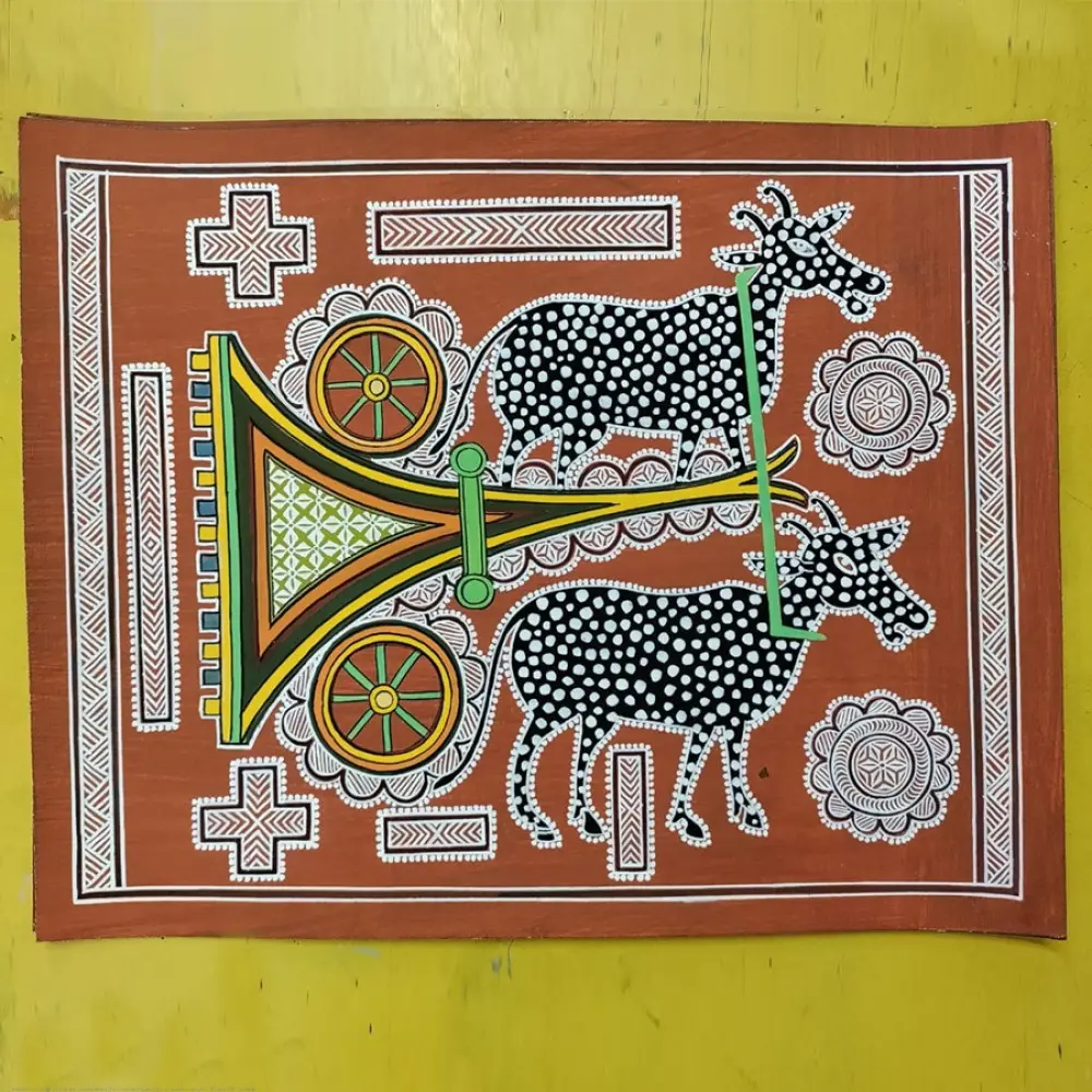 shop Mandana Art - Painting ~ Bullock Cart