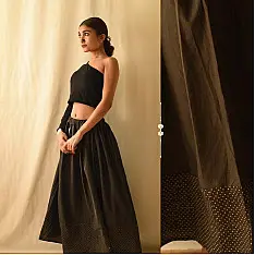 Flowers in a River - Long Skirt / Natural Dyed Ghagra - F