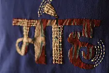 Handmade Applique Tshirt | Moh (Blue)