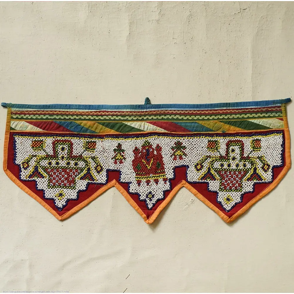 Gujarati Vintage Bead Toran Ganesha 