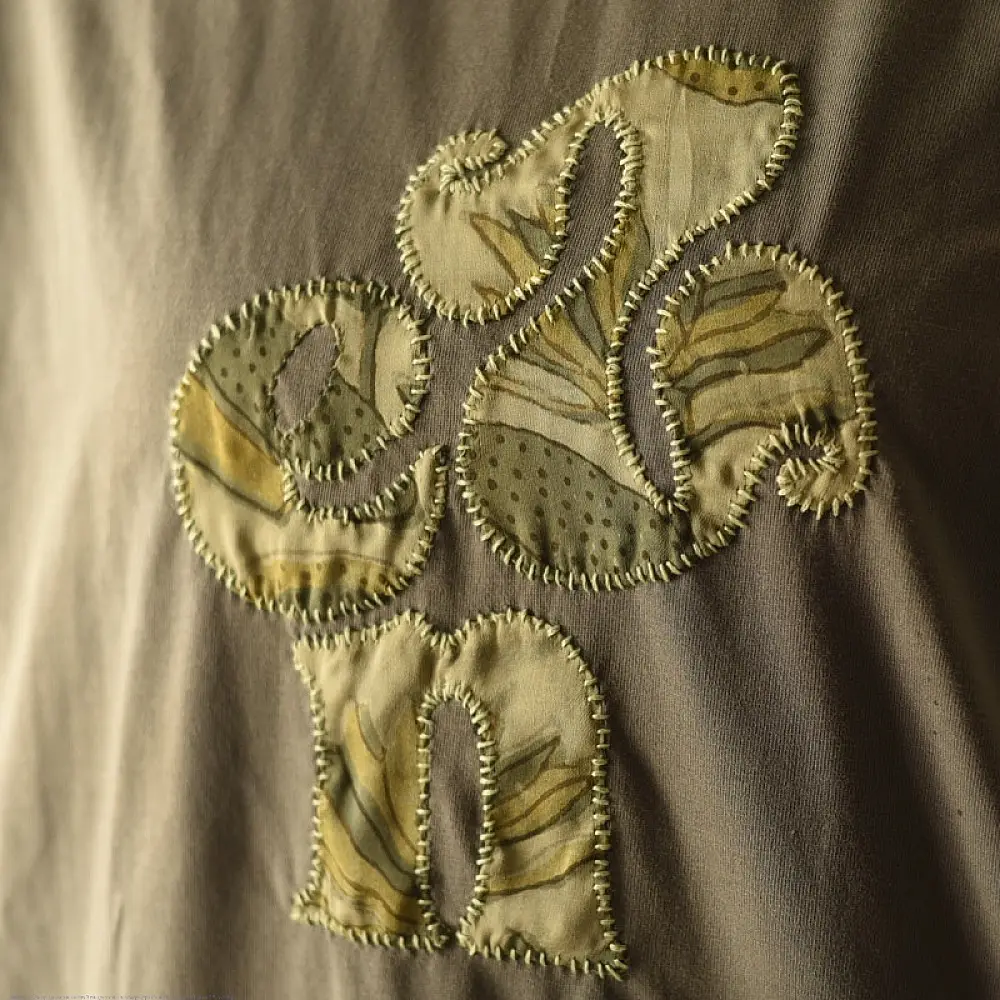 buy Handcrafted Embroidered and applique unisex Tshirt - 