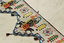  प्राचीन | Gujarati Vintage Bead Toran Devi  (8 x 40 inch)