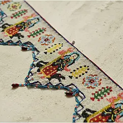  प्राचीन | Gujarati Vintage Bead Toran Devi  (8 x 40 inch)