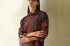 Itr . इत्र ✩ Ajrakh Pure Cotton Shirt - 01