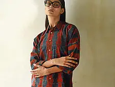 Itr . इत्र ✩ Ajrakh Pure Cotton Shirt - 01