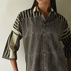 Itr . इत्र ✩ Ajrakh Pure Cotton Shirt - 02