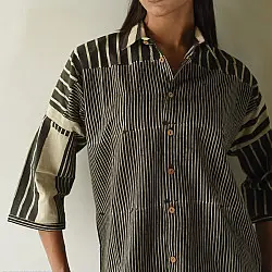 Itr . इत्र ✩ Ajrakh Pure Cotton Shirt - 02