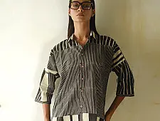 Itr . इत्र ✩ Ajrakh Pure Cotton Shirt - 02