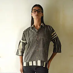 Itr . इत्र ✩ Ajrakh Pure Cotton Shirt - 02