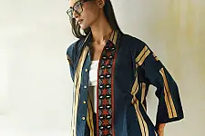 Itr . इत्र ✩ Ajrakh Block Printed - Pure Cotton Shirt - 03