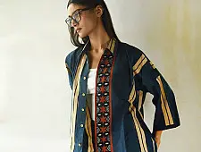 Itr . इत्र ✩ Ajrakh Block Printed - Pure Cotton Shirt - 03