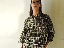 Itr . इत्र ✩ Ajrakh Printed Pure Cotton Shirt - 04