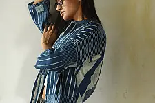 Itr . इत्र ✩ Ajrakh Prints ~ Pure Cotton Shirt - 05