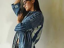 Itr . इत्र ✩ Ajrakh Prints ~ Pure Cotton Shirt - 05