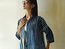 Itr . इत्र ✩ Ajrakh Prints ~ Pure Cotton Shirt - 05