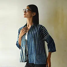 Itr . इत्र ✩ Ajrakh Prints ~ Pure Cotton Shirt - 05