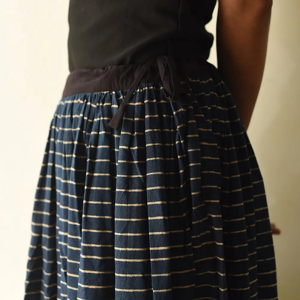 shop Ajrakh Prints Long Skirt / Ghagra With Natural Dyed
