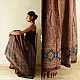 shop Ajrakh Prints Long Skirt / Ghagra With Natural Dyed - Red & Brown