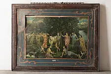Memory Lines | Indian Antique Print - Bansi Nad (With Frame)