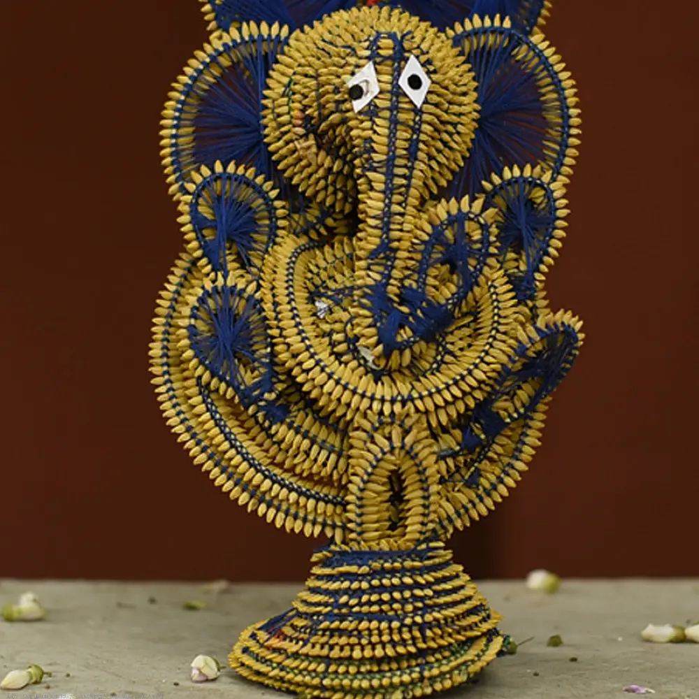 Shop Handmade dhaan murti - Paddy Craft | Ganeshji  (Red)