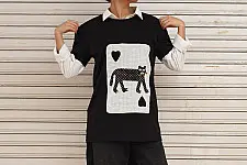 Handmade Applique Tshirt | Baghira ( Two Color Options )