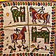 Antique Beadwork Wall Hanging -Tiger & Horse