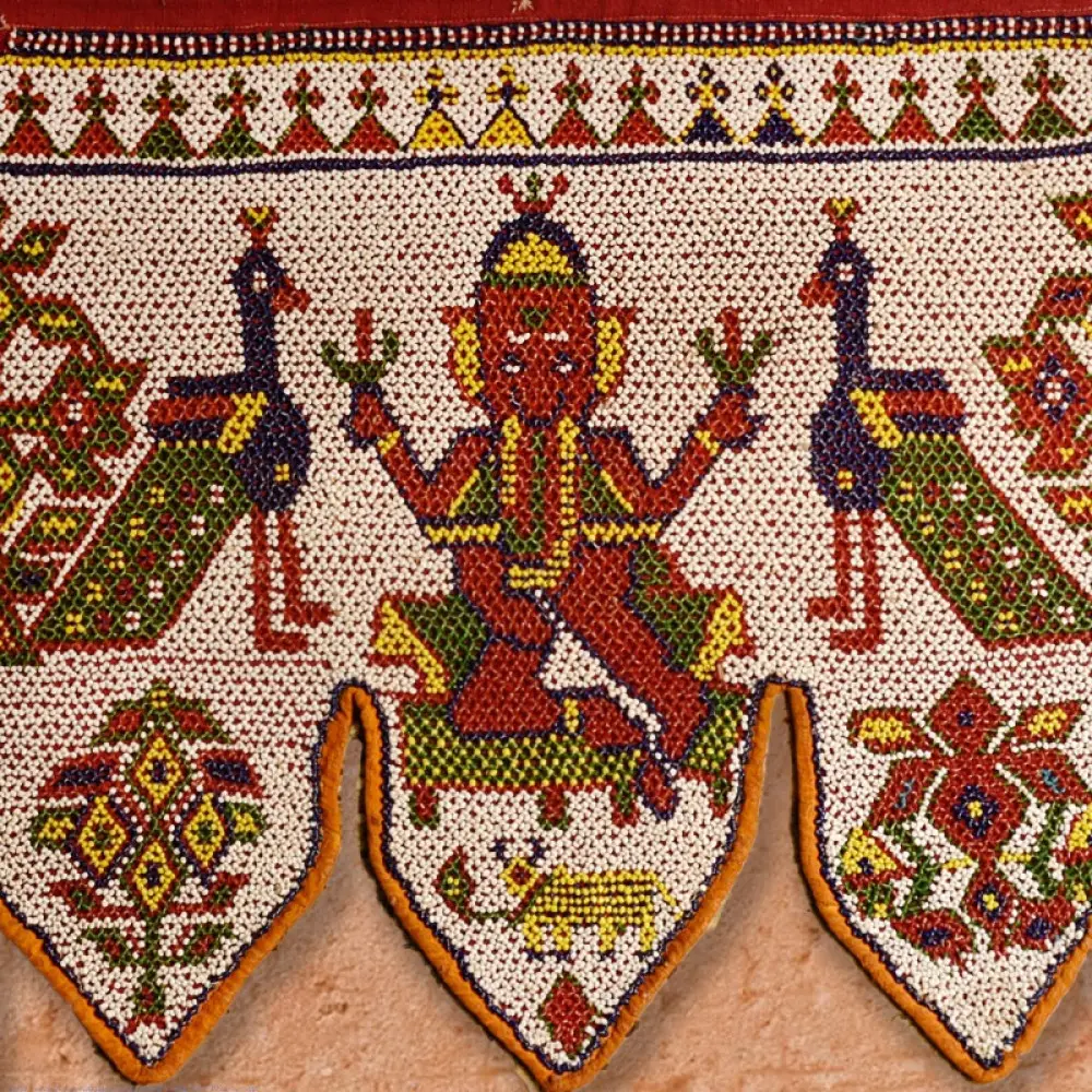 Antique Beadwork Wall Toran from gujarat