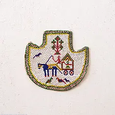 Prachin . प्राचीन ❦ Handmade Antique Bead Work  ~ Fan - Horse Cart