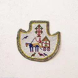 Prachin . प्राचीन ❦ Handmade Antique Bead Work  ~ Fan - Horse Cart