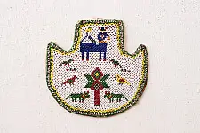 Prachin . प्राचीन ❦ Handmade Antique Bead Work  ~ Wall Hanging Fan
