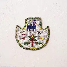 Prachin . प्राचीन ❦ Handmade Antique Bead Work  ~ Wall Hanging Fan