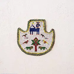 Prachin . प्राचीन ❦ Handmade Antique Bead Work  ~ Wall Hanging Fan