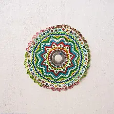 Prachin . प्राचीन ❦ Handmade Antique Bead Work  ~ Wall Hanging Circle