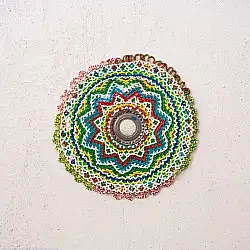 Prachin . प्राचीन ❦ Handmade Antique Bead Work  ~ Wall Hanging Circle