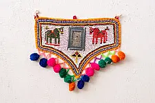 Prachin . प्राचीन ❦ Handmade Antique Bead Work  ~ Wall Hanging Horse Motif