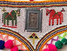 Prachin . प्राचीन ❦ Handmade Antique Bead Work  ~ Wall Hanging Horse Motif
