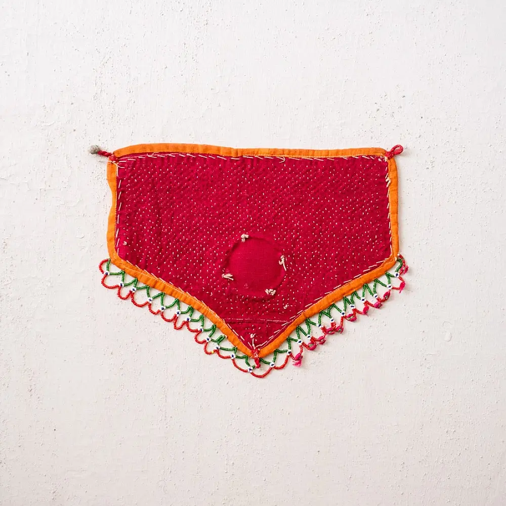 Handmade Antique Bead Work  ~ Wall Hanging Elephant Motif
