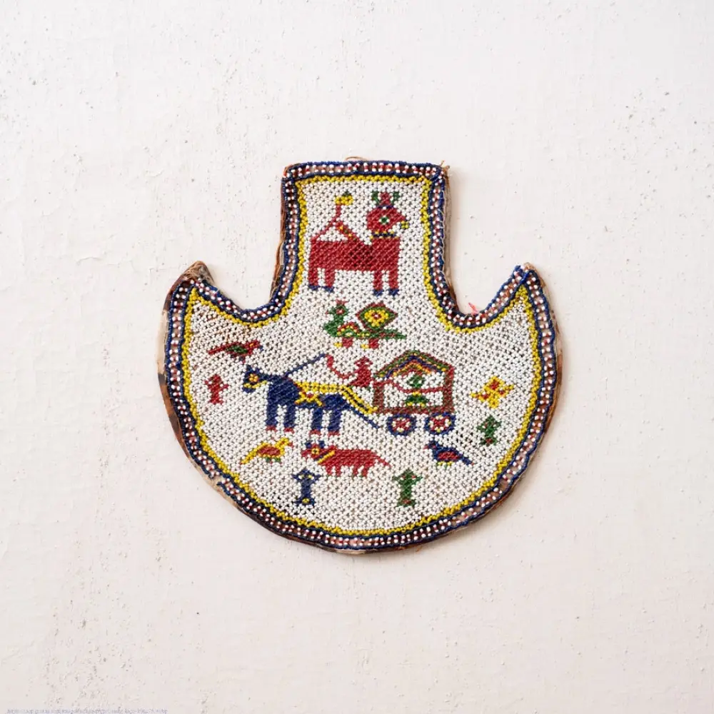Handmade Old & Antique Bead Work  ~ Wall Hanging Fan (Vinjano)