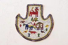 Prachin . प्राचीन ❦ Handmade Old & Antique Bead Work  ~ Wall Hanging Fan (Vinjano)