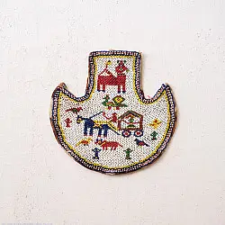 Prachin . प्राचीन ❦ Handmade Old & Antique Bead Work  ~ Wall Hanging Fan (Vinjano)