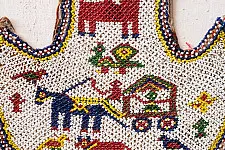 Prachin . प्राचीन ❦ Handmade Old & Antique Bead Work  ~ Wall Hanging Fan (Vinjano)