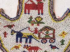 Prachin . प्राचीन ❦ Handmade Old & Antique Bead Work  ~ Wall Hanging Fan (Vinjano)